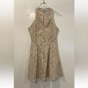 PROSECCO Gold Lace‎ Sleeveless Cocktail Dress Womens Size 2 (903)
